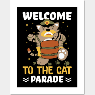 Funny Cat Quote Cute Kitty Lover : Welcome To Cat Parade Sarcastic Cats Lovers Kitten Gift Posters and Art